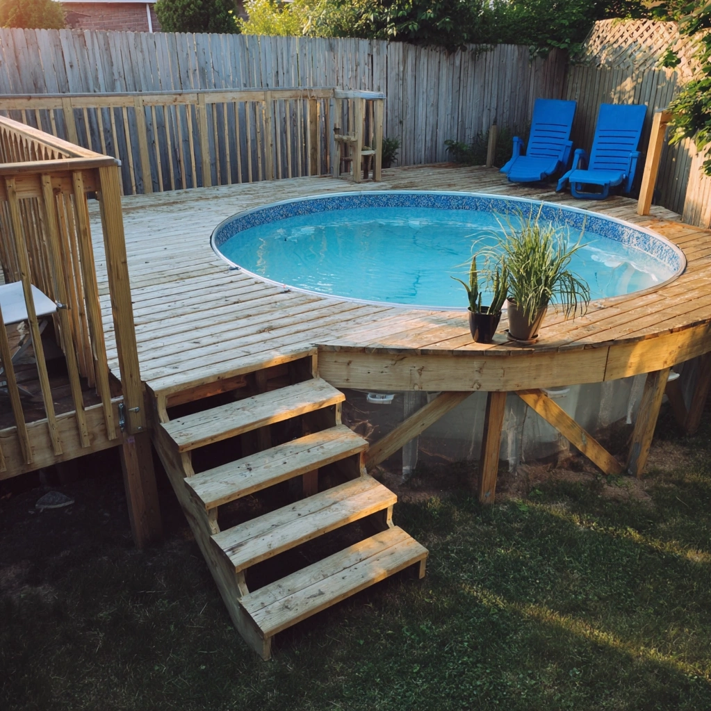 above ground pool deck ideas