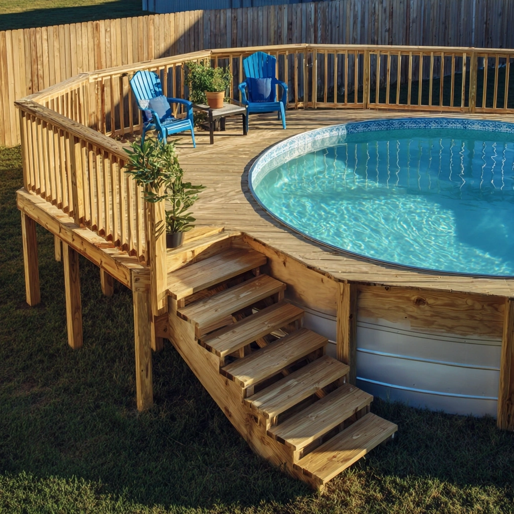 above ground pool deck ideas