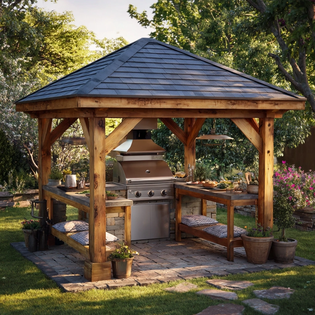 backyard grill gazebo