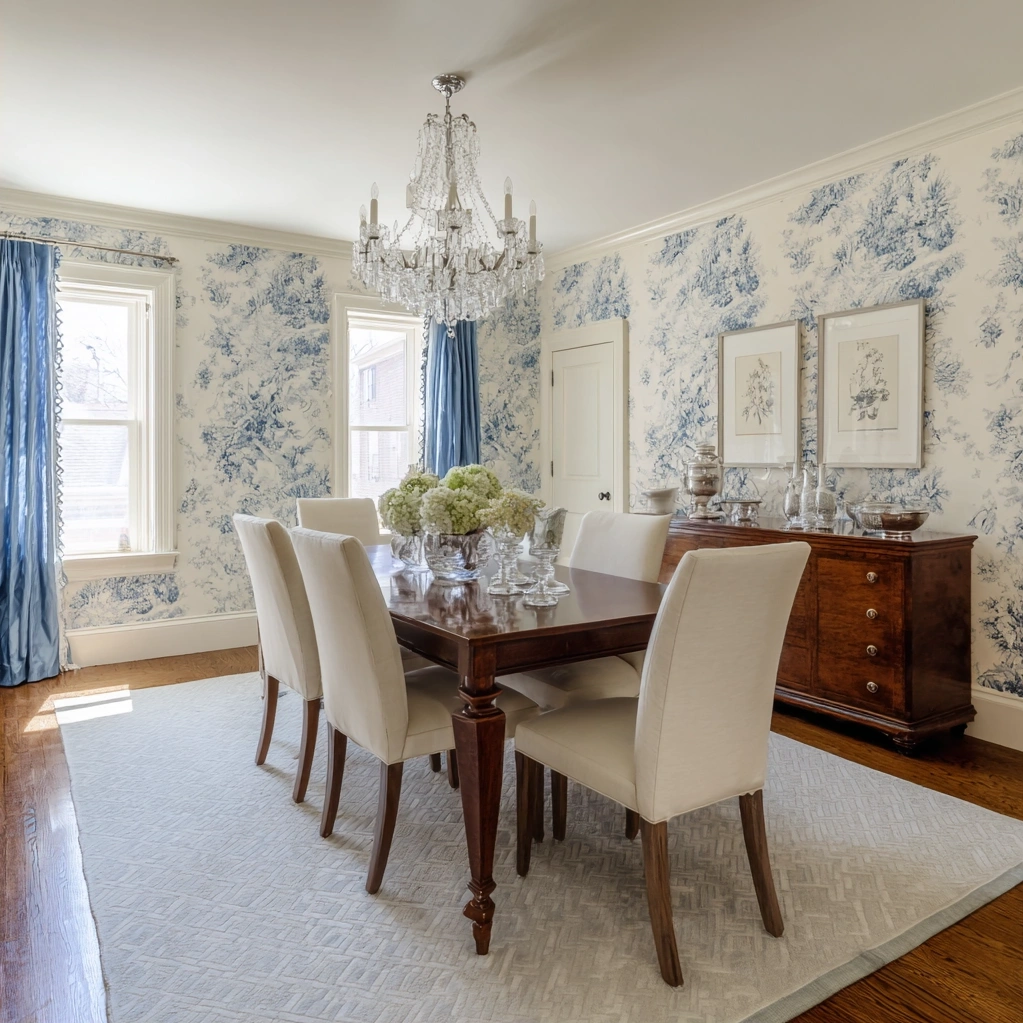 french toile wallpaper