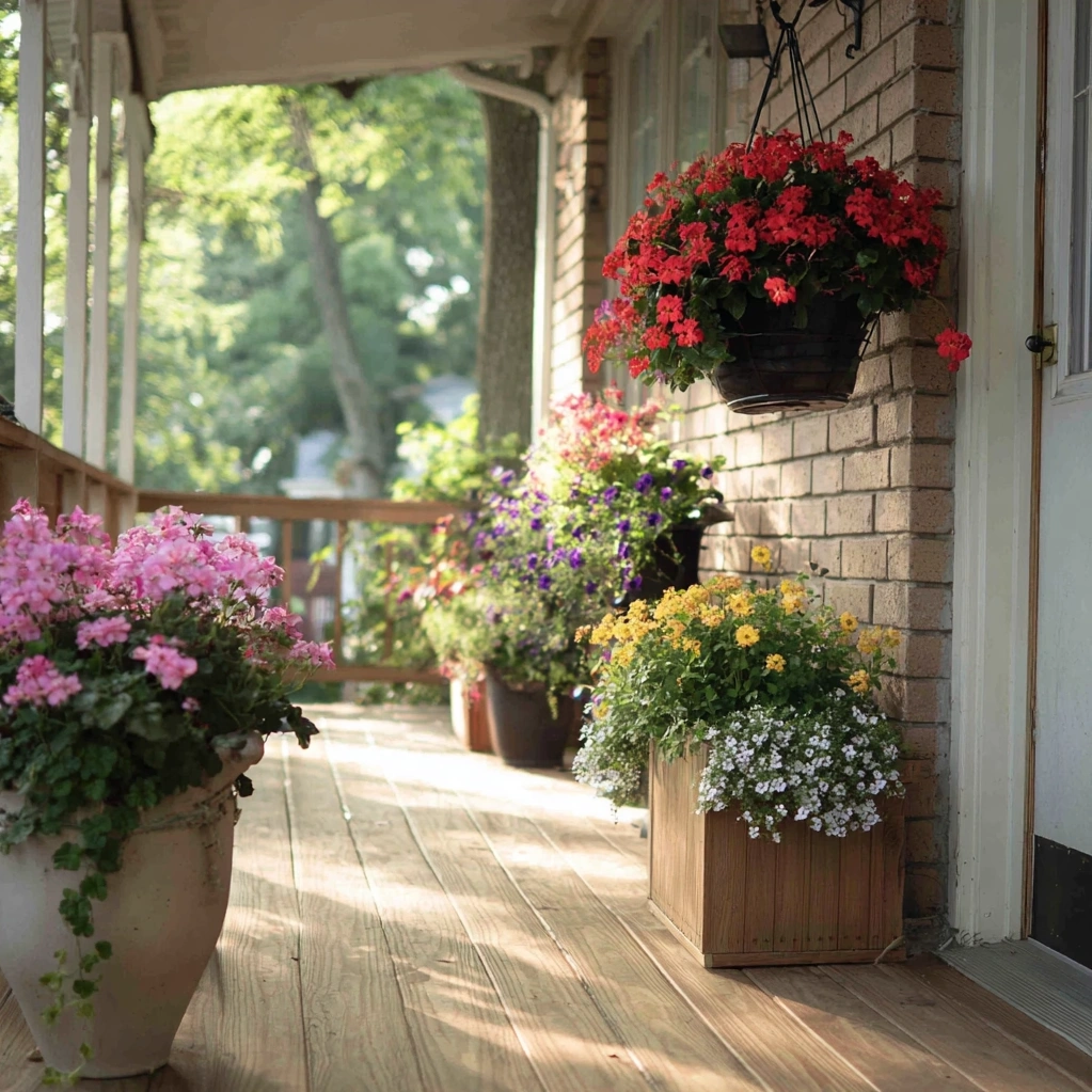 front porch flowers