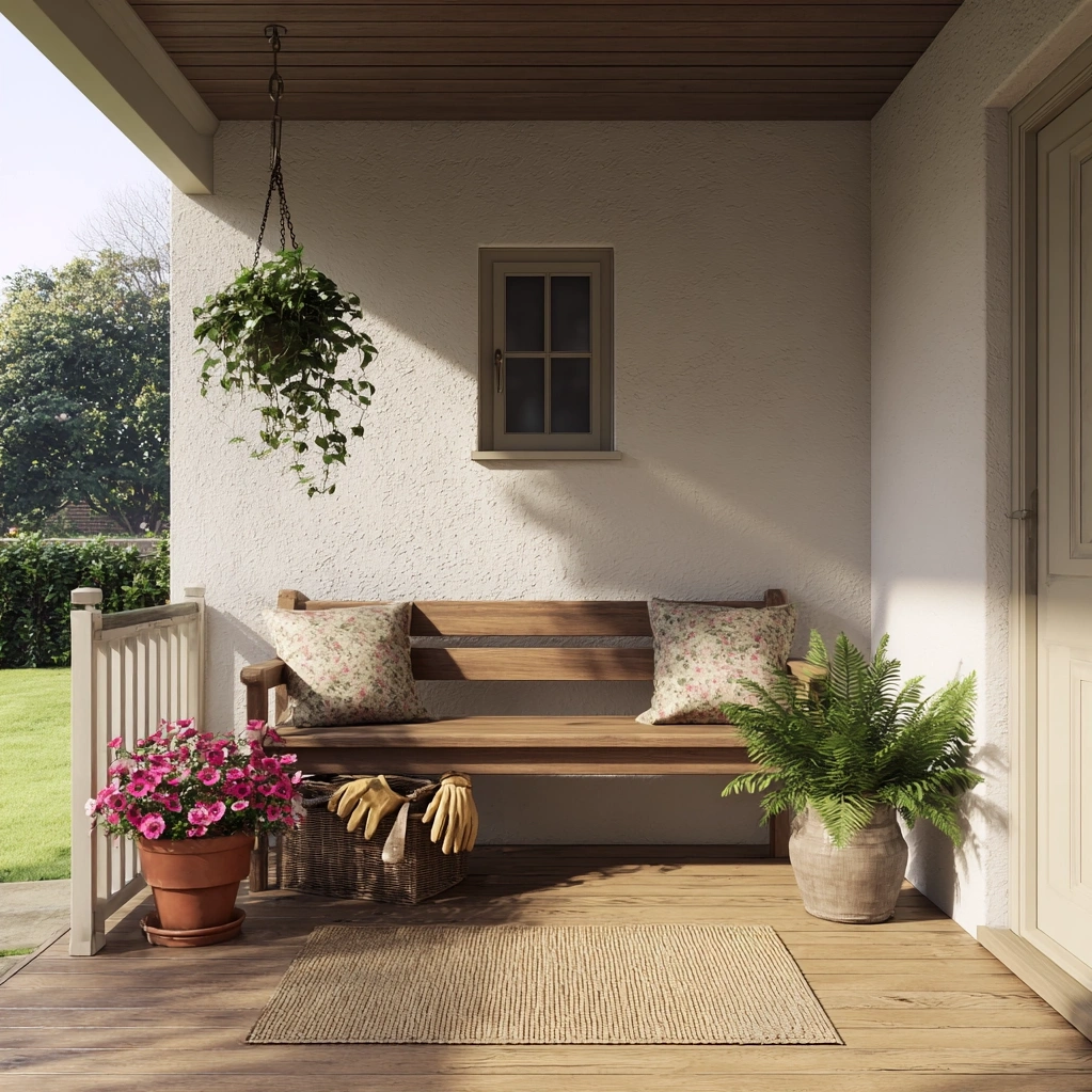 front porch spring decor