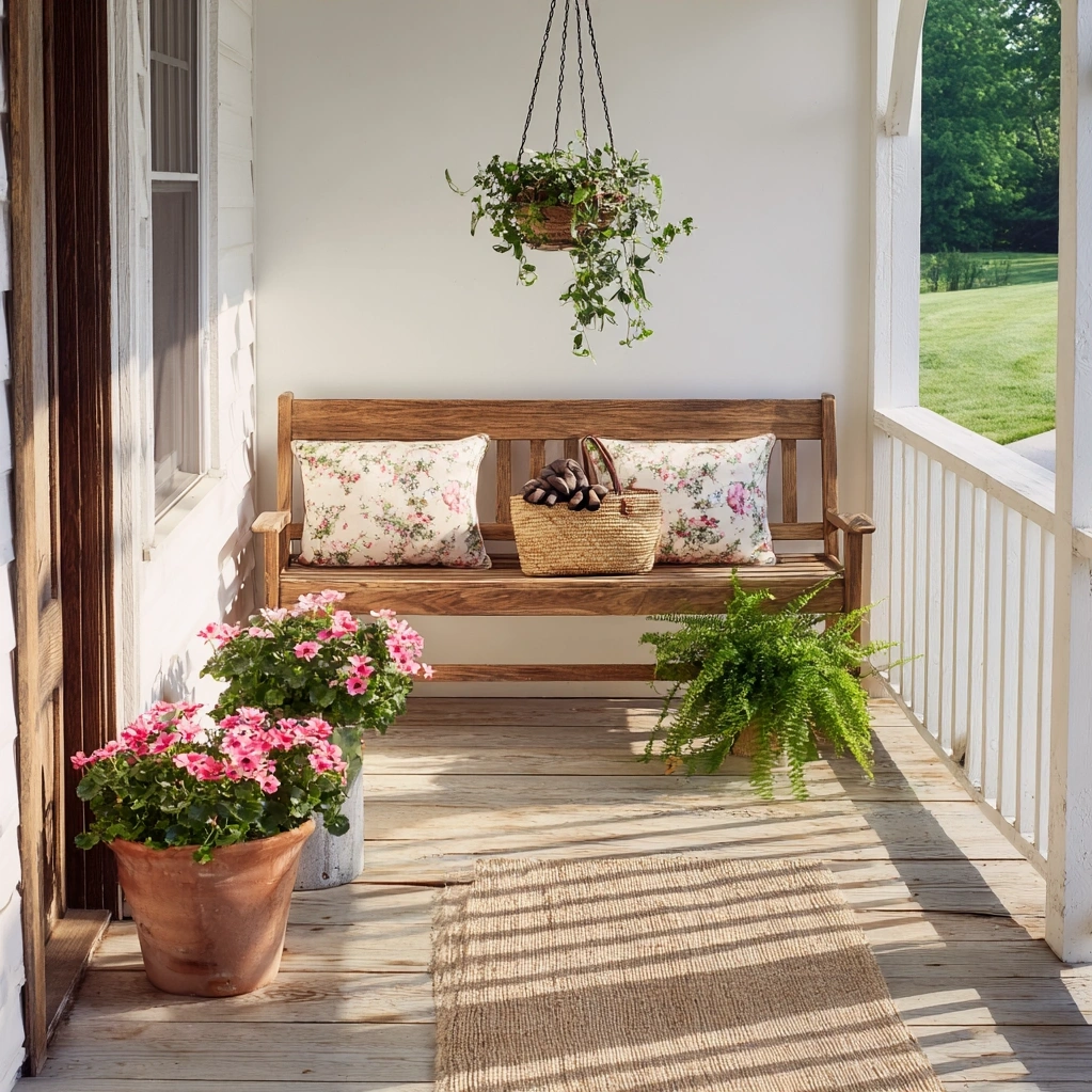 front porch spring decor