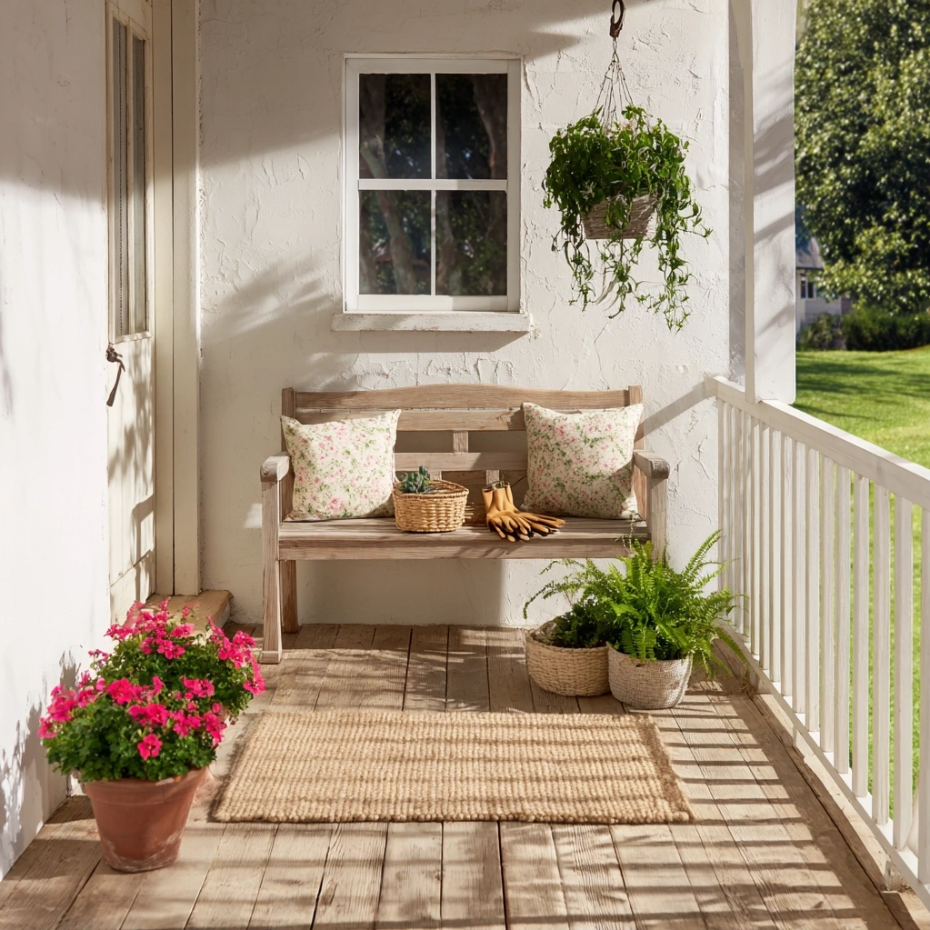front porch spring decor