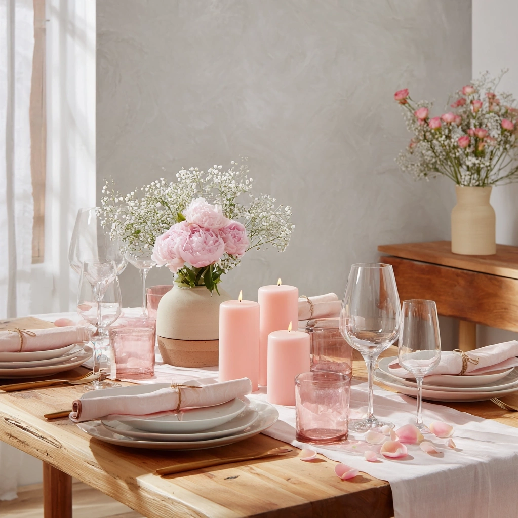 galentine pink tablescapes