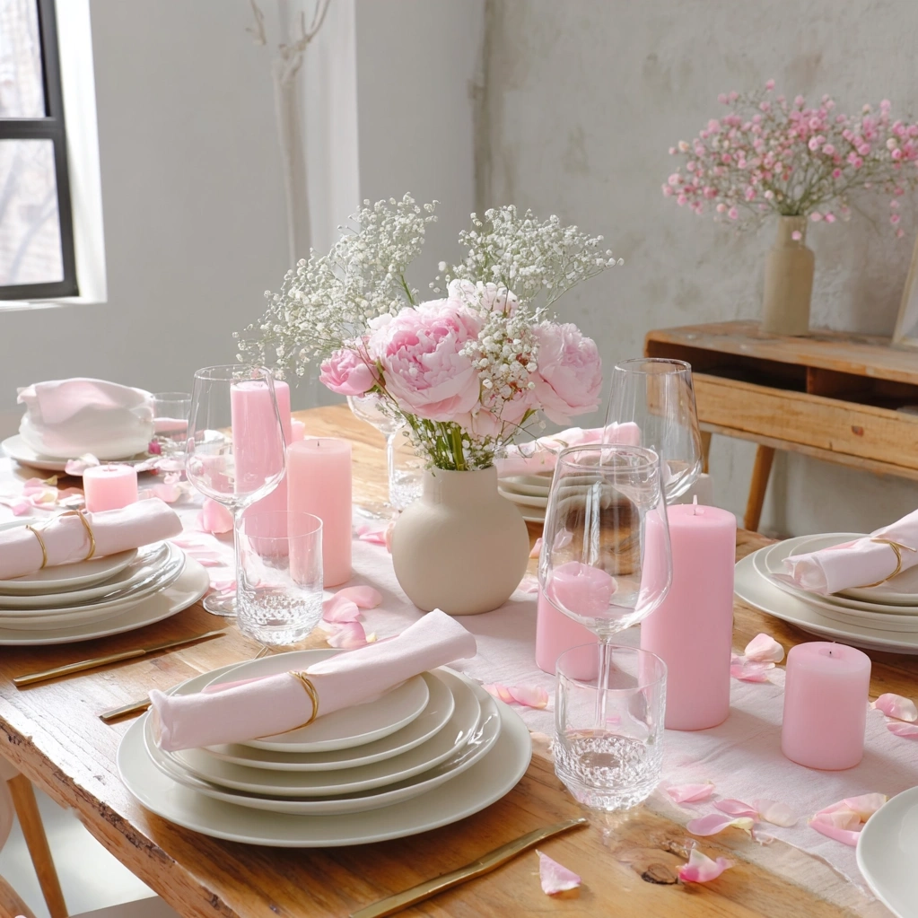 galentine pink tablescapes