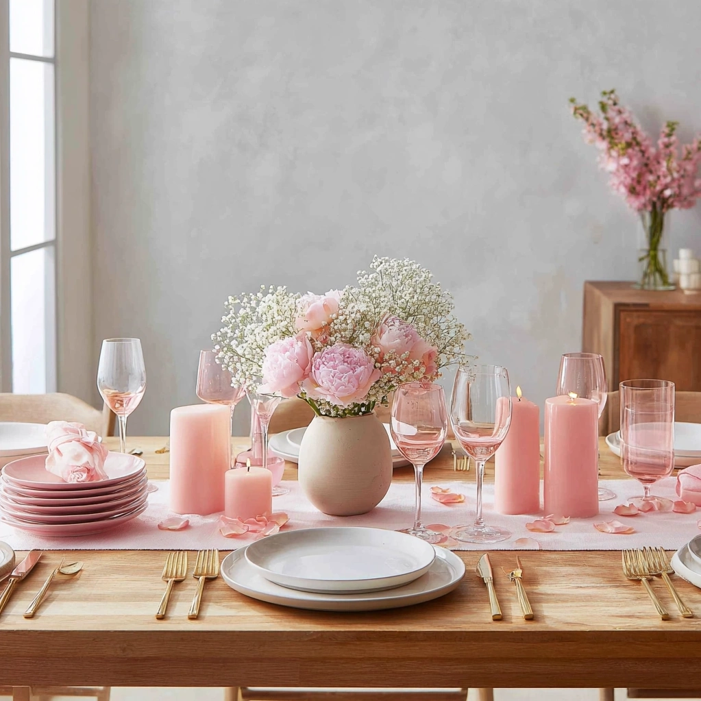 galentine pink tablescapes