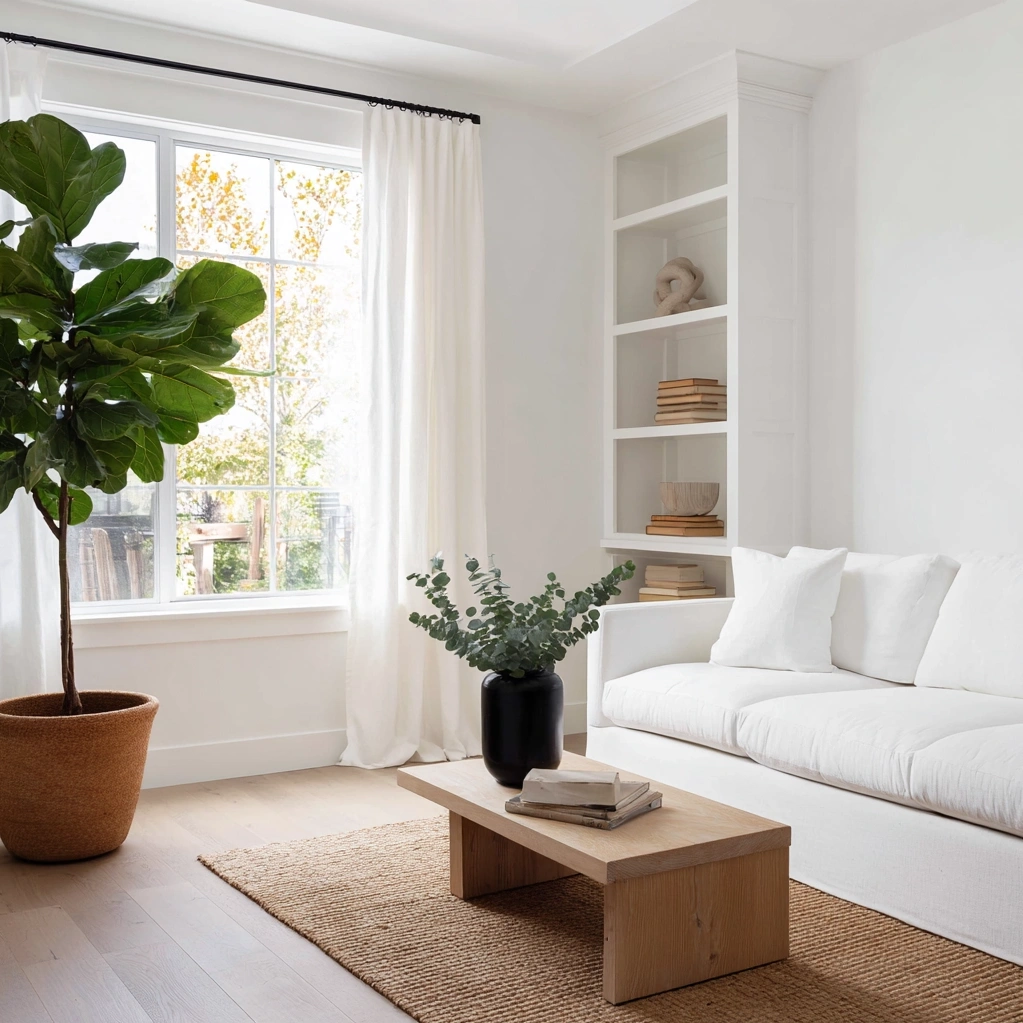 minimal white background