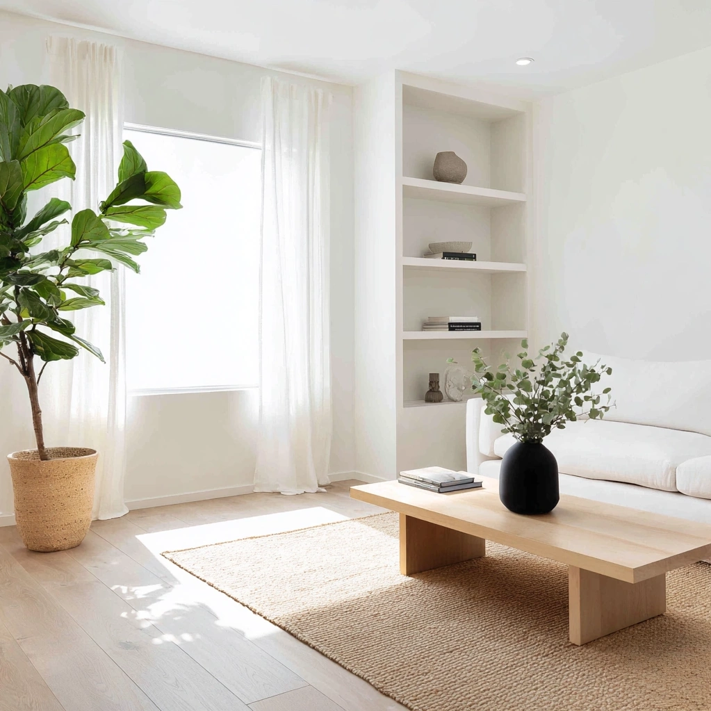 minimal white background