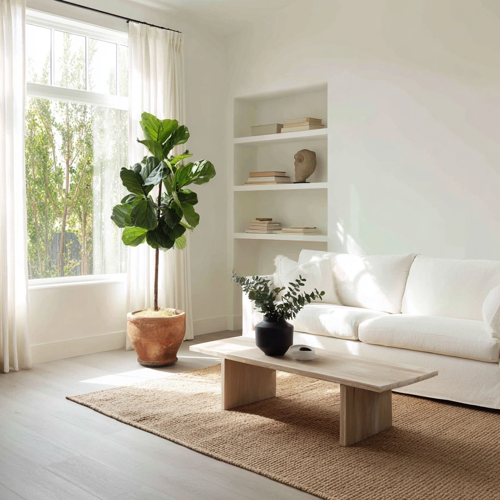 minimal white background