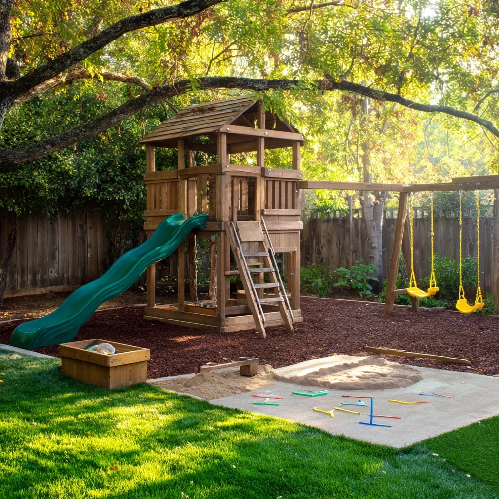 outdoor kids play area