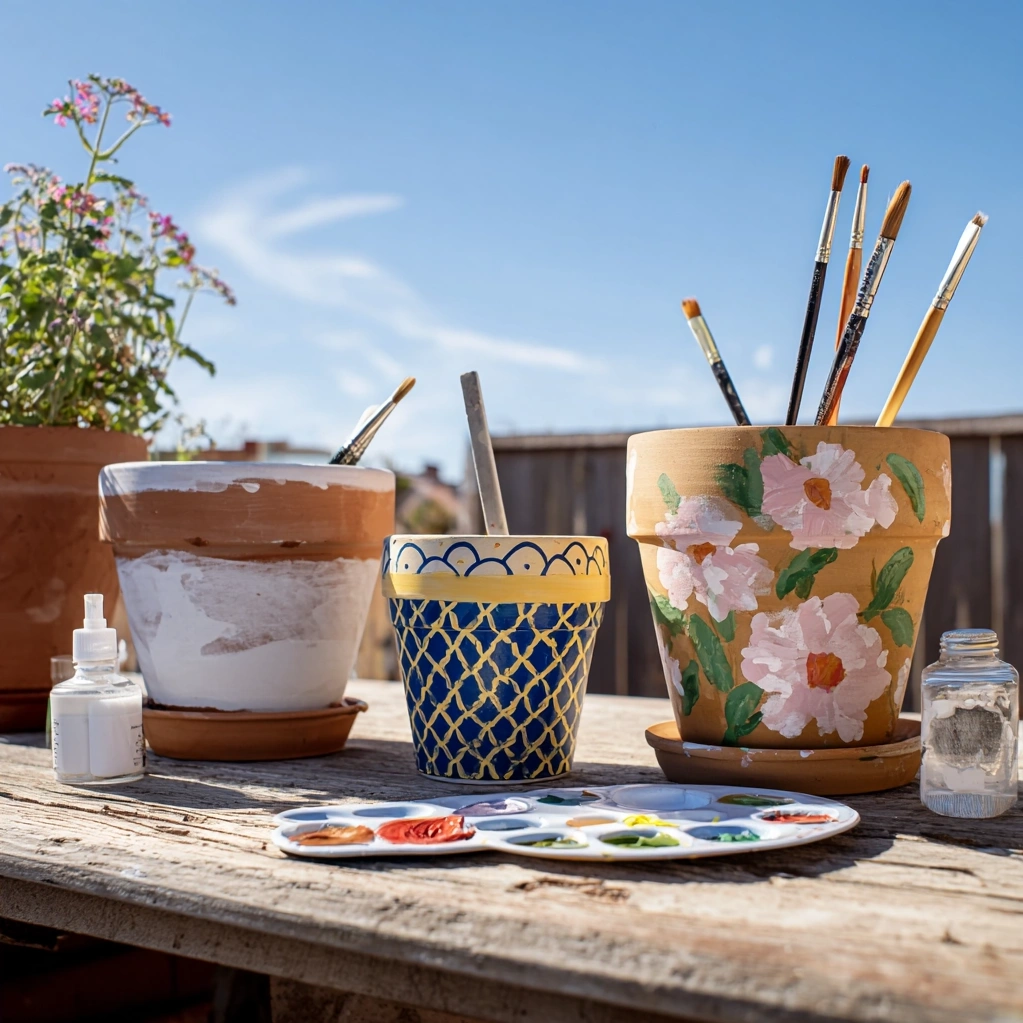 painting flower pots