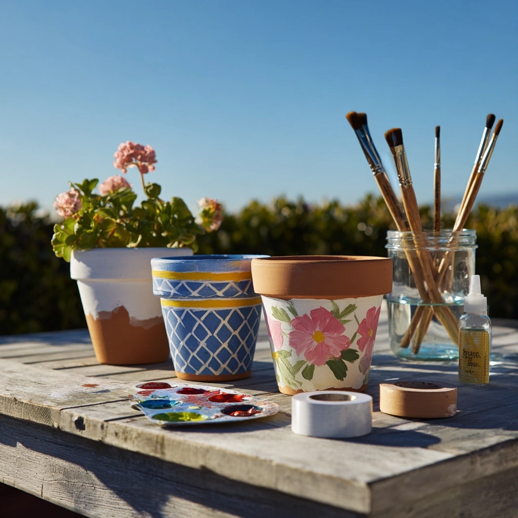 painting flower pots