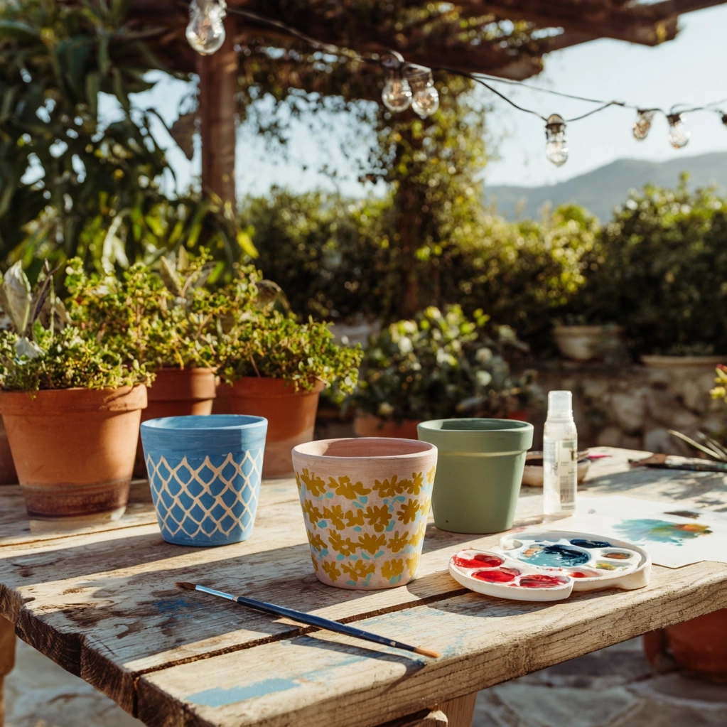 painting terracotta pots