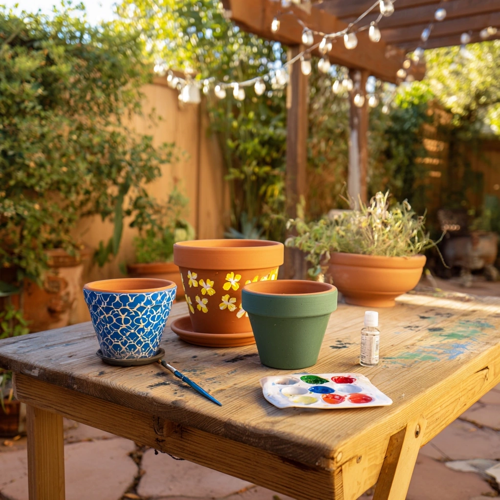 painting terracotta pots