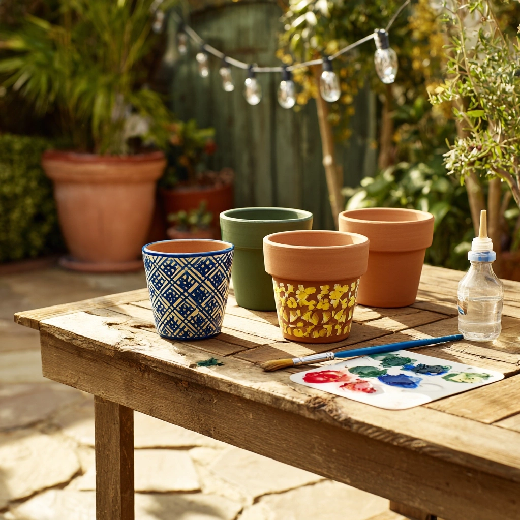 painting terracotta pots