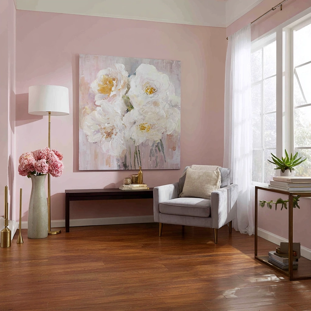 pastel pink background