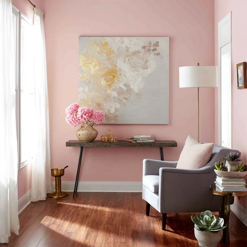 pastel pink background