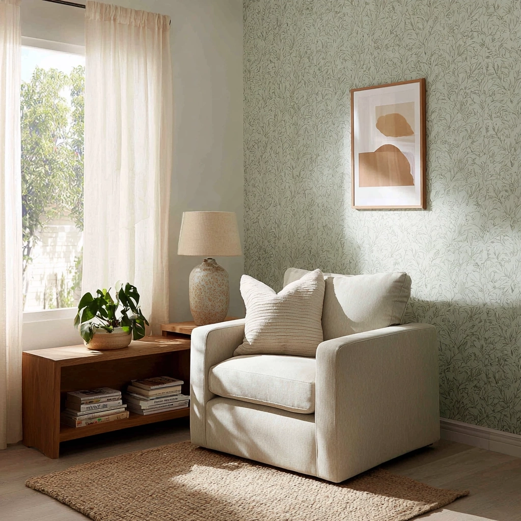 sage green wallpaper