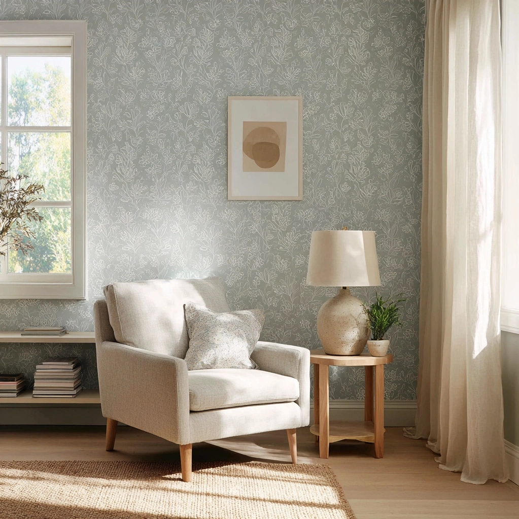 sage green wallpaper