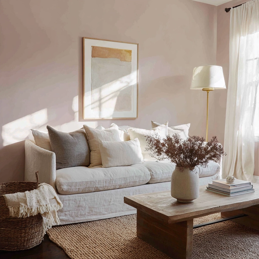 soft pink background