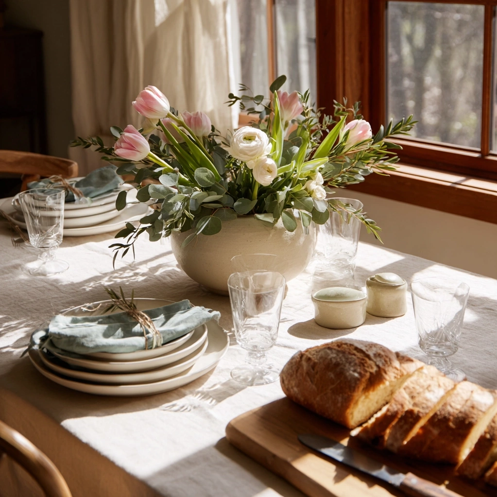 spring brunch tablescapes