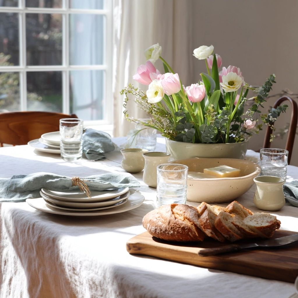 spring brunch tablescapes