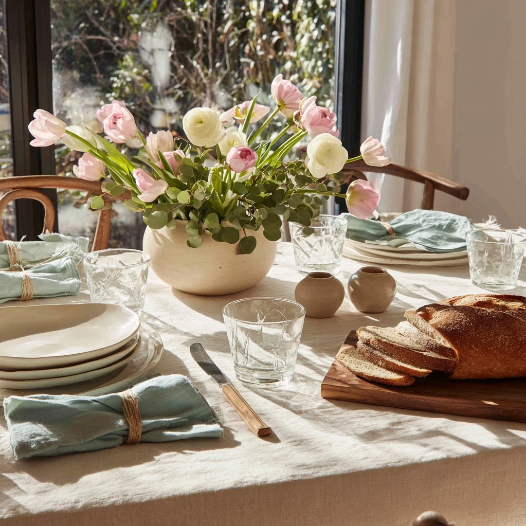 spring brunch tablescapes