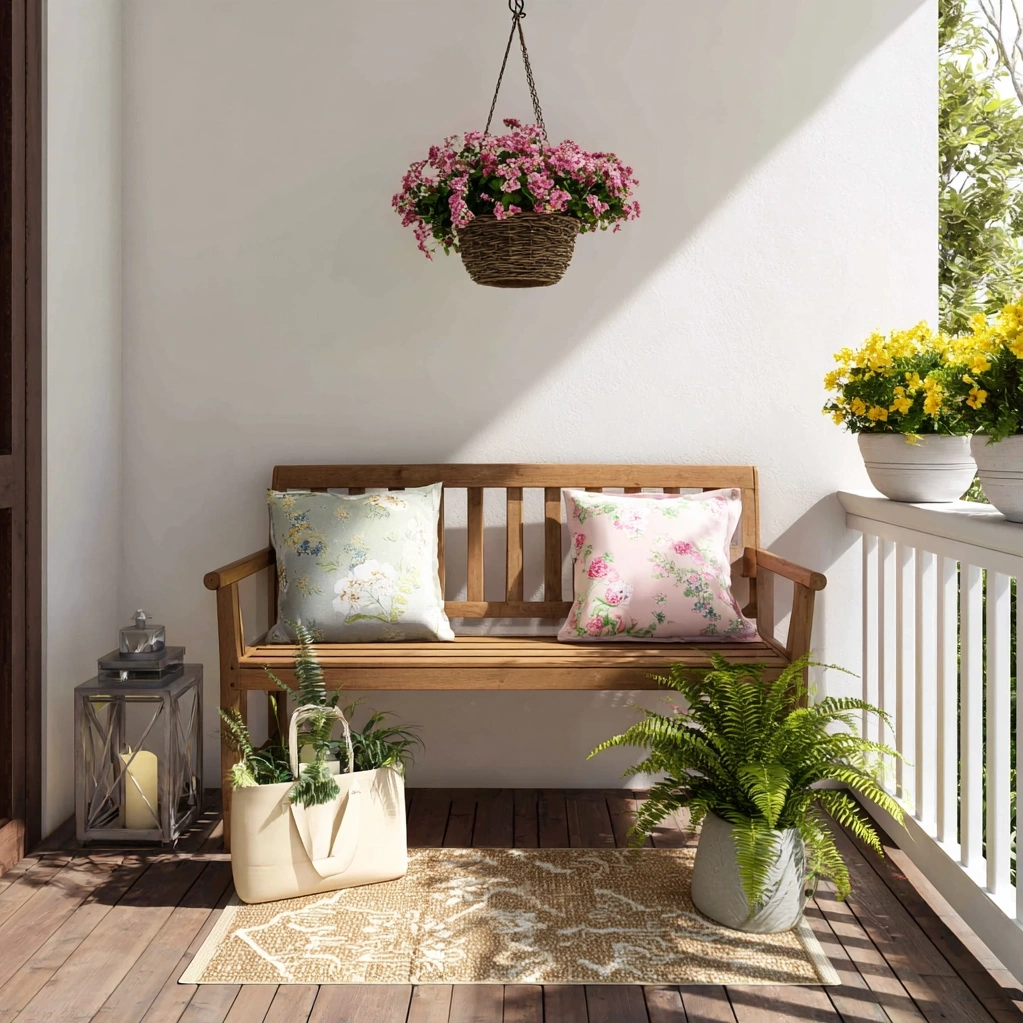 spring front porch decor