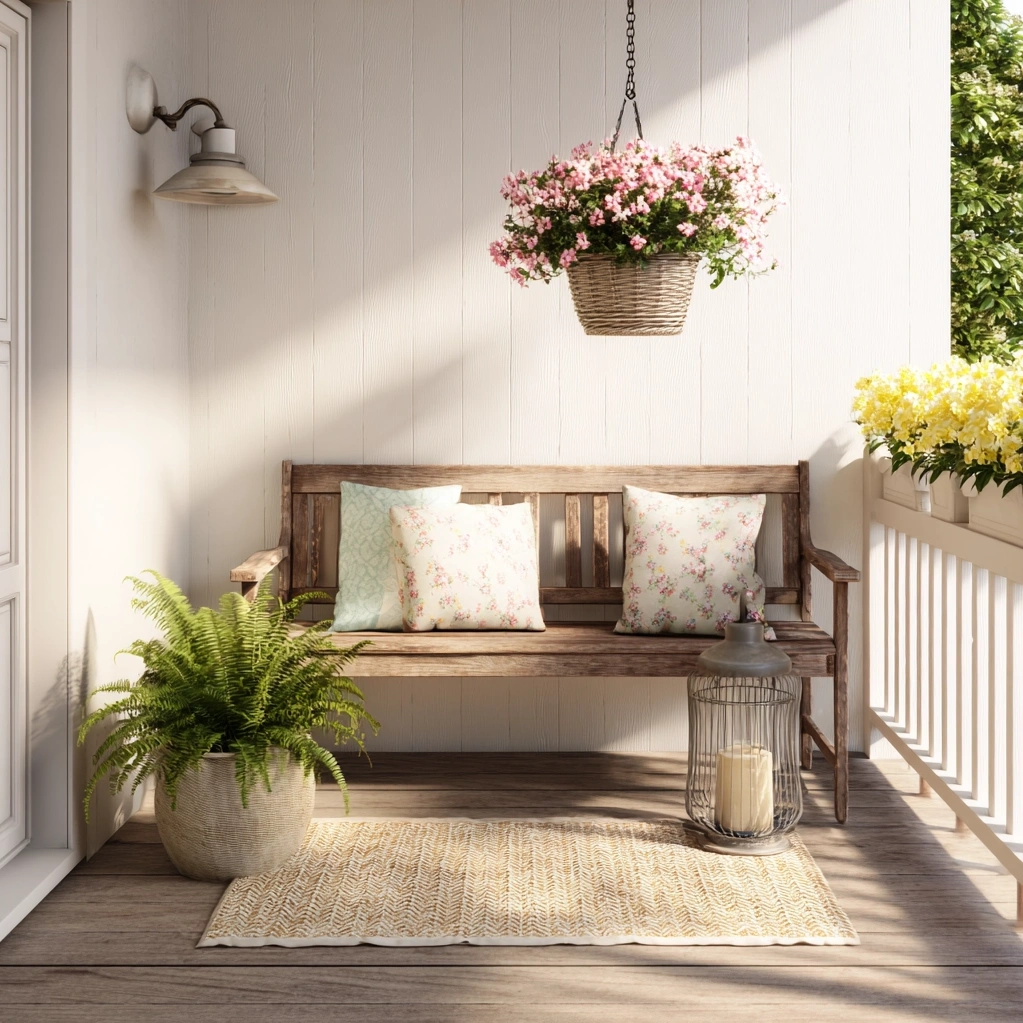 spring front porch decor