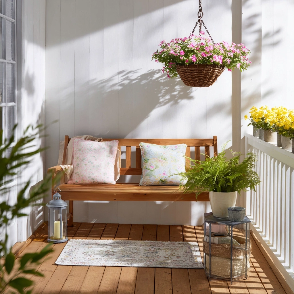 spring front porch decor