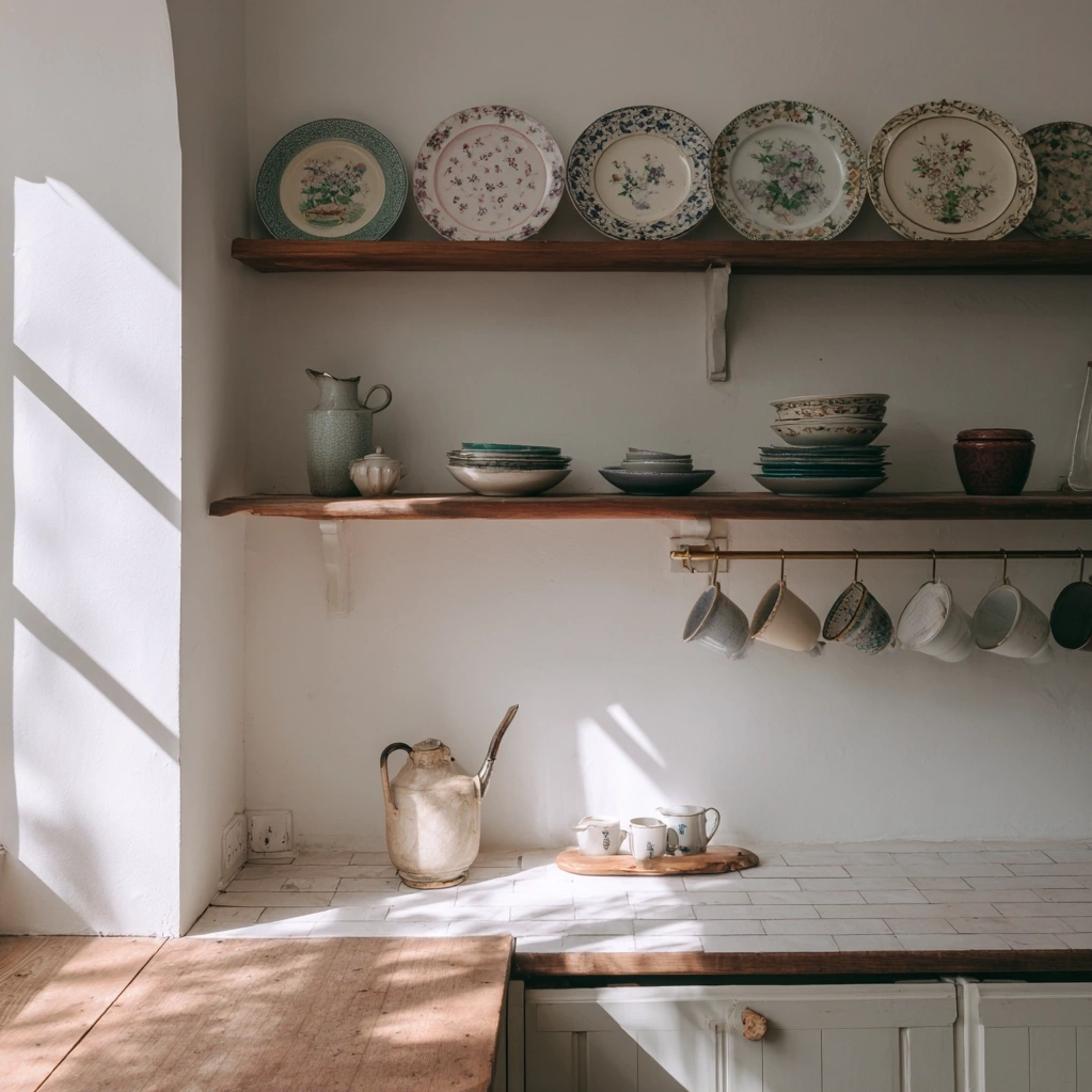 vintage dishware aesthetic