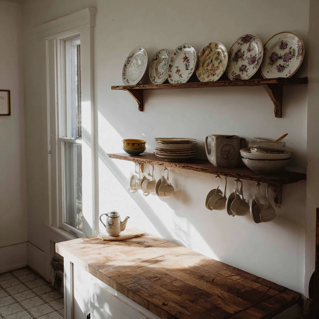 vintage dishware aesthetic