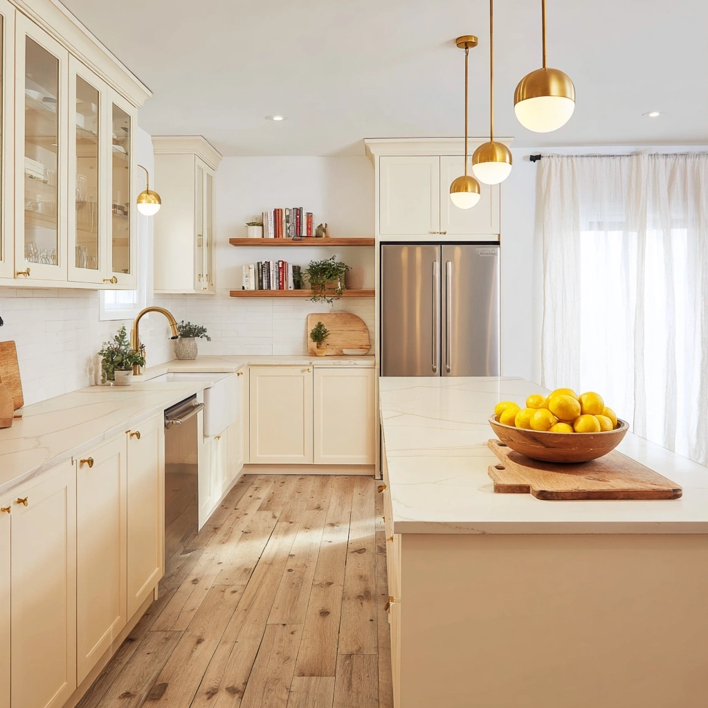 warm white kitchen
