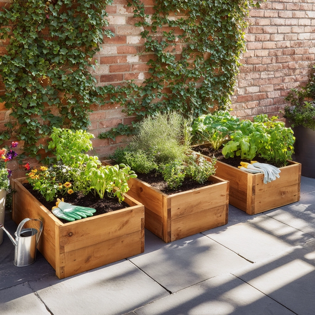 wood planter box