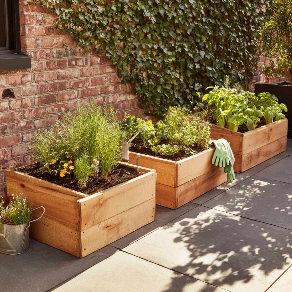 wood planter box