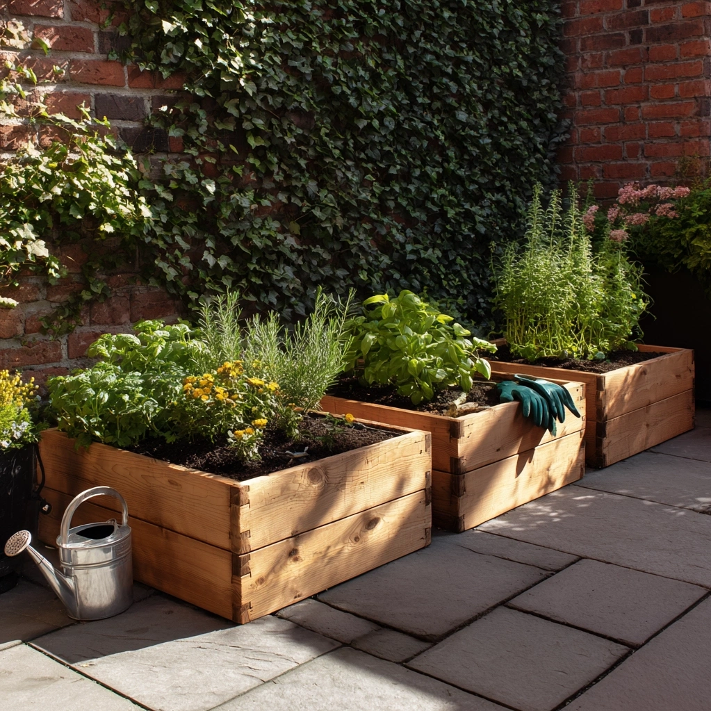 wood planter box