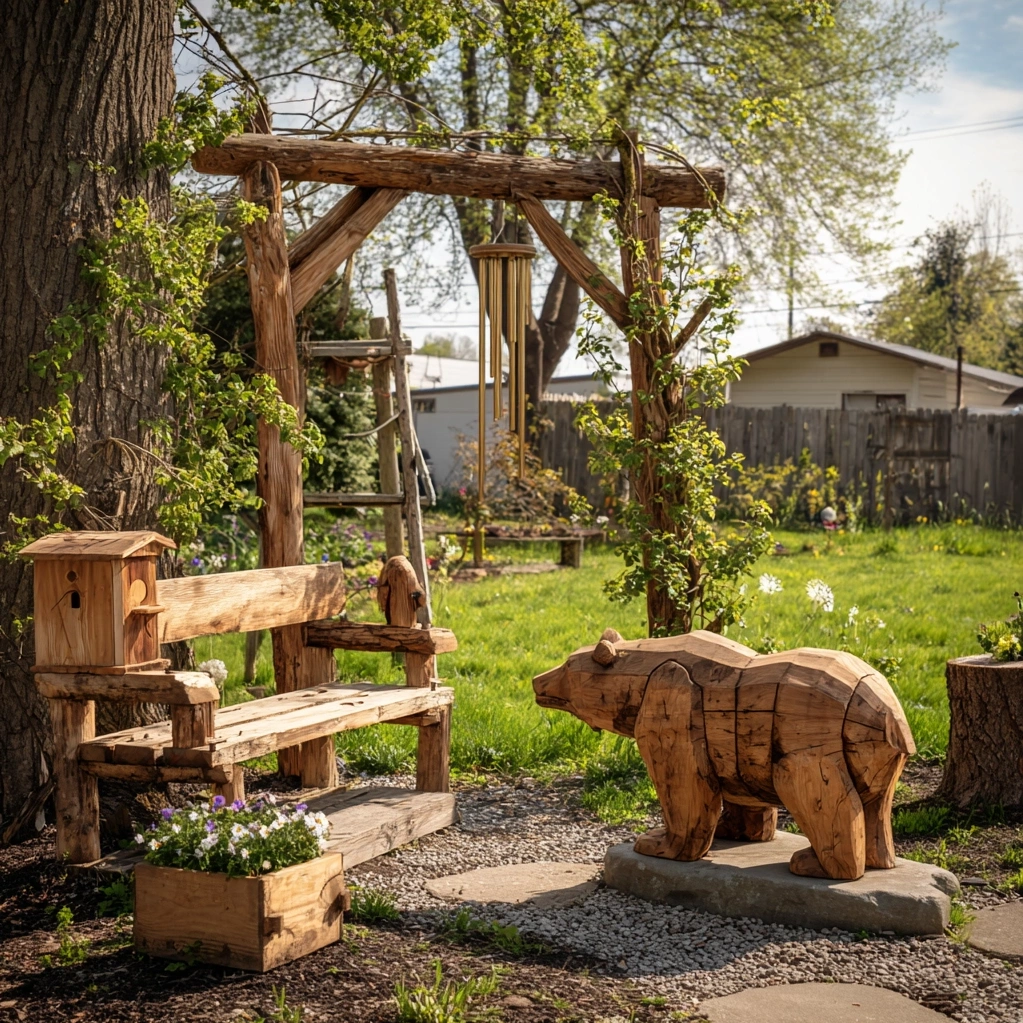 wood yard art